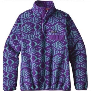 Patagonia Synchilla Snap-T Ikat Purple Fish